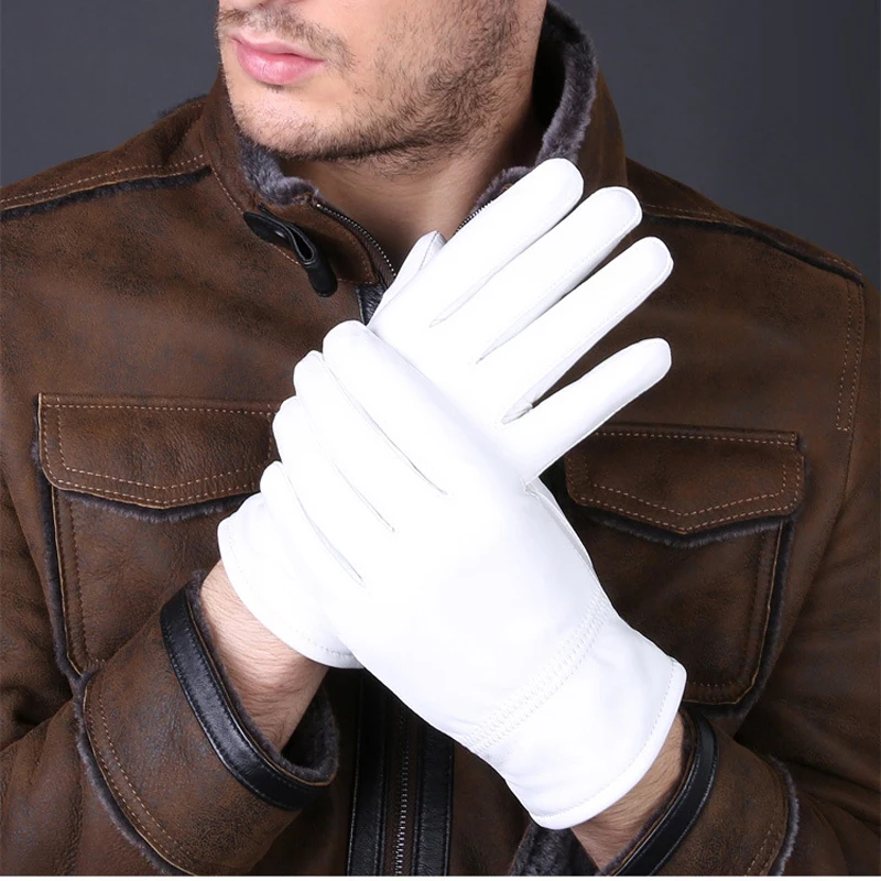 Leather Work Winter Gloves - Erkekler Kadınlar Için 2025 Kış Hakiki