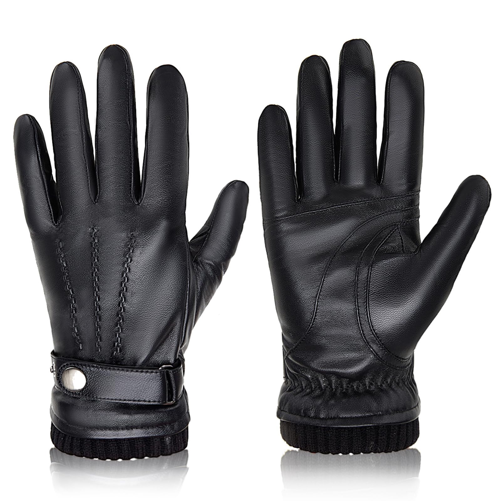 Leather Work Winter Gloves - BISON DENIM erkek koyun derisi eldiven