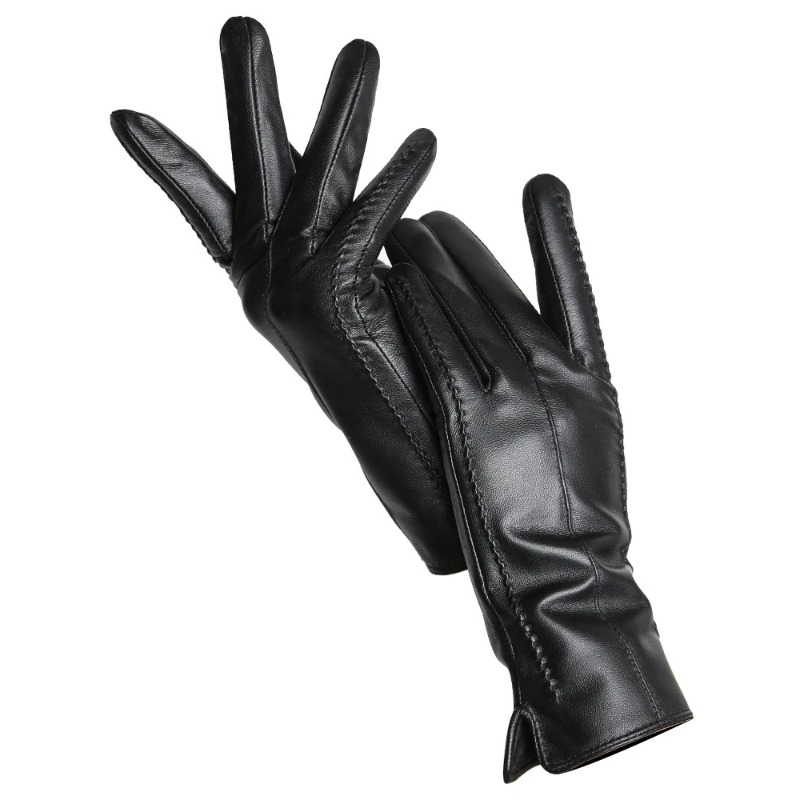 Leather Work Winter Gloves - Kadın Koyun Derisi Eldiven Kış Sıcak