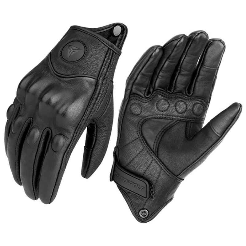 Leather Work Winter Gloves - Motosiklet eldivenleri Erkek Kadın Moto Deri
