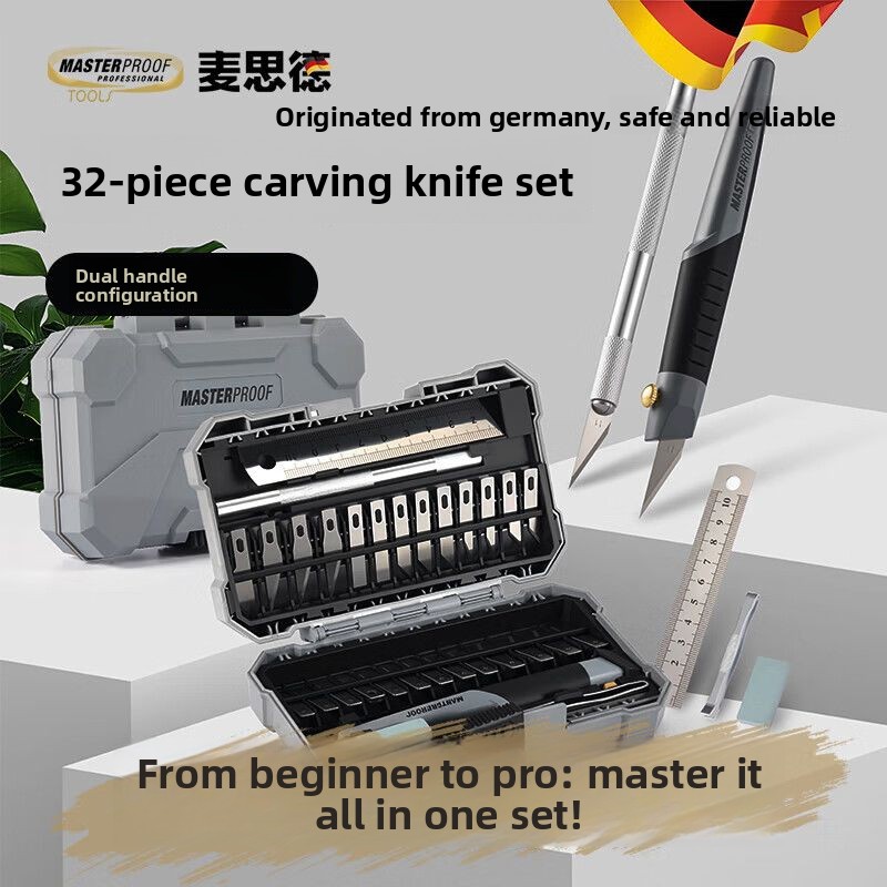 Leatherwork Hobby - 23/32 adet Exacto bıçak seti, hassas