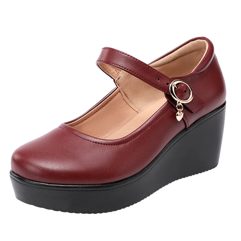 6 cm Küçük Boy 32-43 Vintage S - Leather Work Flats Women incelemesi ve fiyatı