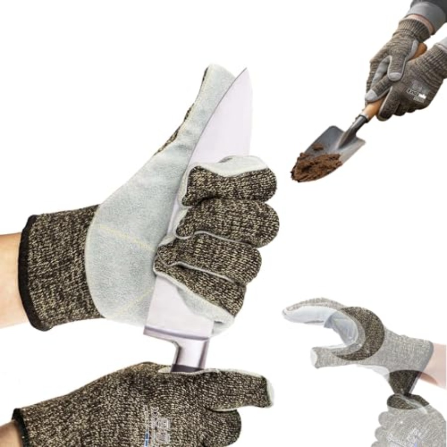 Bahçe işleri için eldivenler:  - Leveling Leatherworking incelemesi ve fiyatı