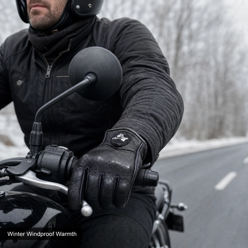 Retro motosiklet eldivenleri e - Leather Work Winter Gloves incelemesi ve fiyatı