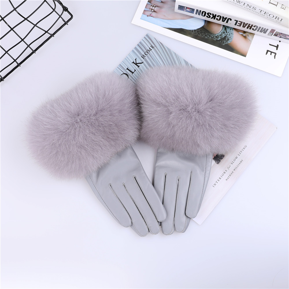 Koyun derisi doğal tilki kürk  - Leather Work Winter Gloves incelemesi ve fiyatı