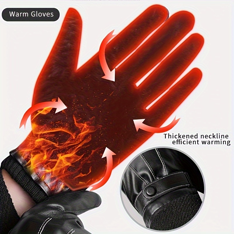 1 çift kış eldiven sıcak sürüş - Leather Work Winter Gloves incelemesi ve fiyatı