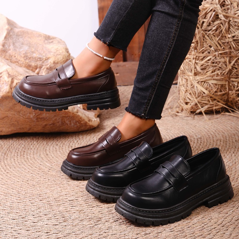 Kadın Kahverengi Deri Loafer'l - Leather Work Flats Women incelemesi ve fiyatı