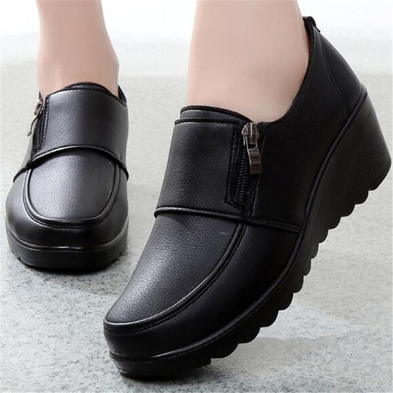 Yeni bahar kadın ayakkabısı mo - Leather Work Flats Women incelemesi ve fiyatı