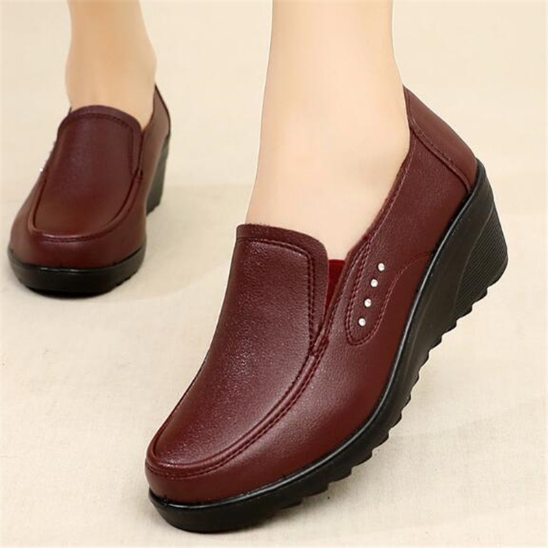 Yeni bahar kadın ayakkabısı mo - Leather Work Flats Women incelemesi ve fiyatı