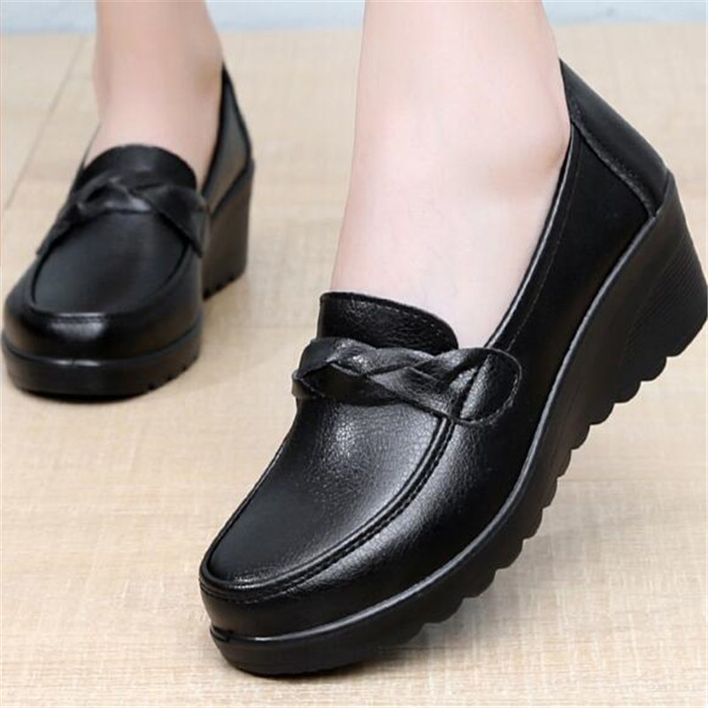 Yeni bahar kadın ayakkabısı mo - Leather Work Flats Women incelemesi ve fiyatı