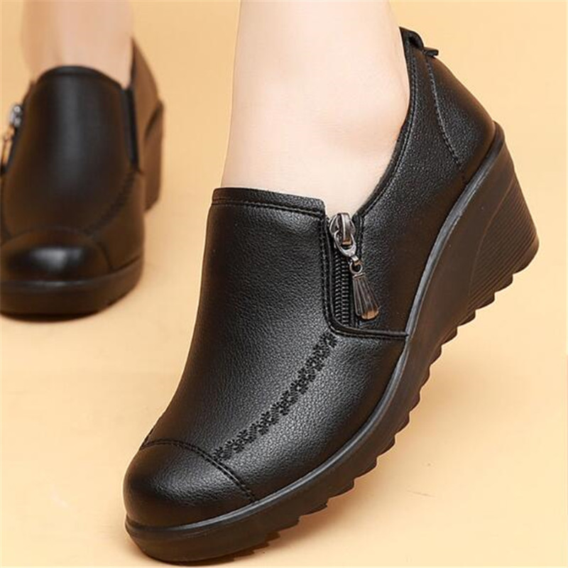 Yeni bahar kadın ayakkabısı mo - Leather Work Flats Women incelemesi ve fiyatı