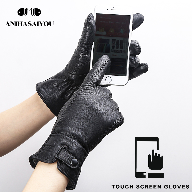 Moda Buckskin gerçek kadın der - Leather Work Winter Gloves incelemesi ve fiyatı