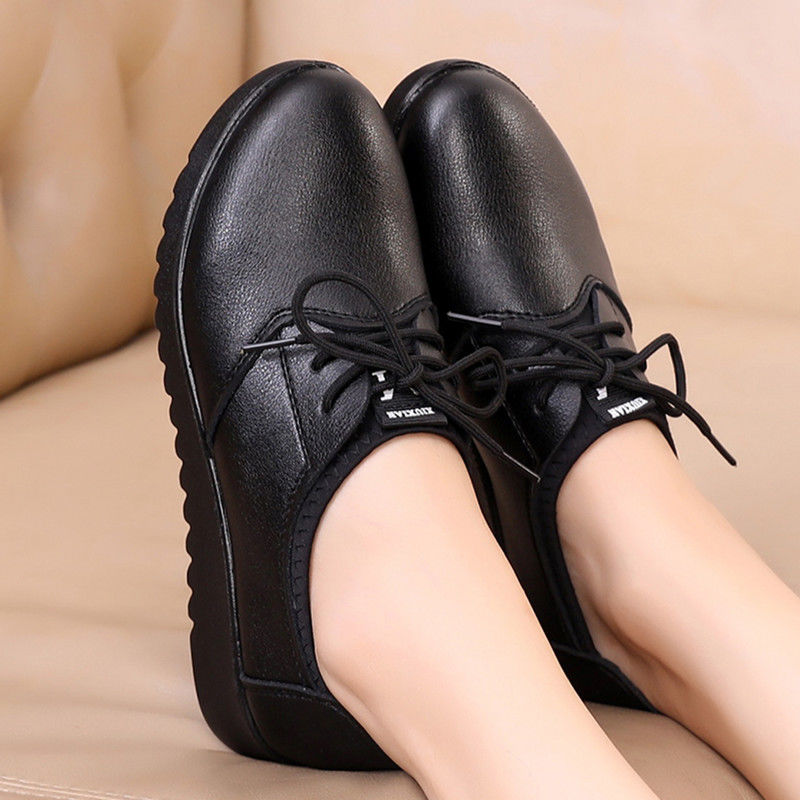 Siyah Oxford Ayakkabı Kadın İş - Leather Work Flats Women incelemesi ve fiyatı
