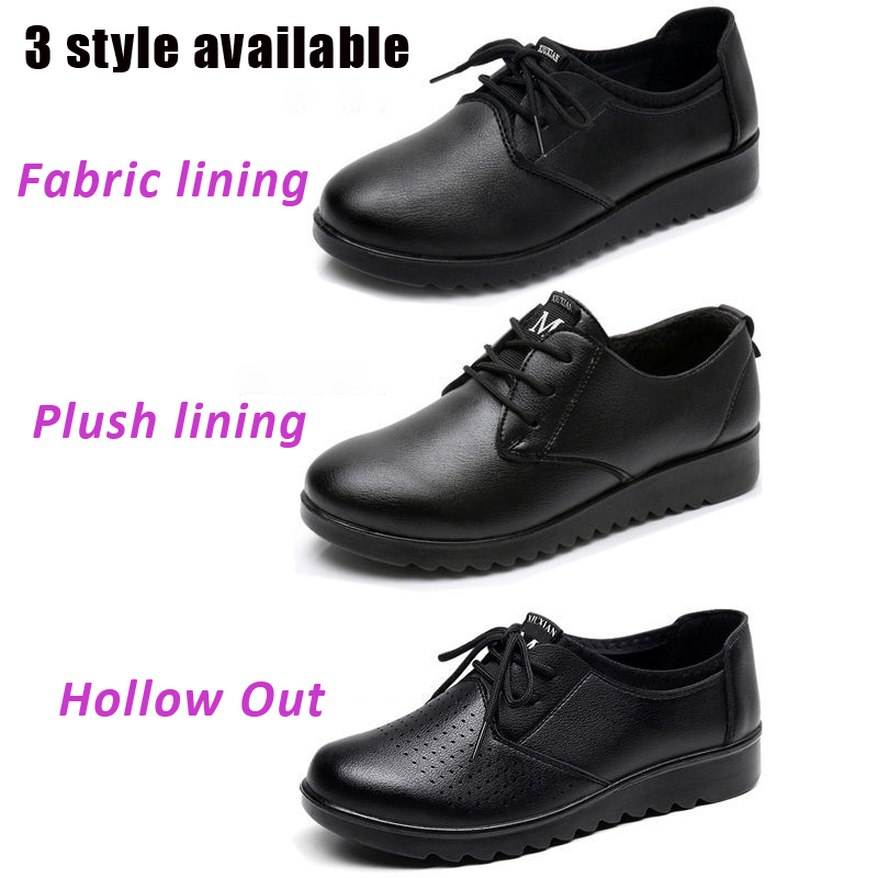 Siyah Oxford Ayakkabı Kadın İş - Leather Work Flats Women incelemesi ve fiyatı