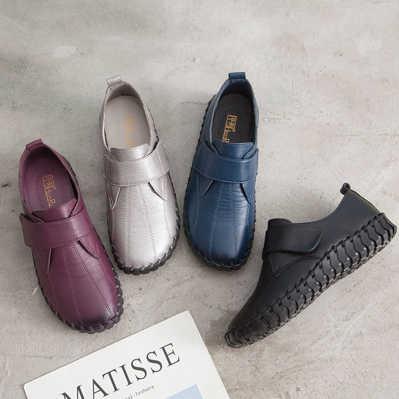 Yeni en kaliteli bale daireler - Leather Work Flats Women incelemesi ve fiyatı