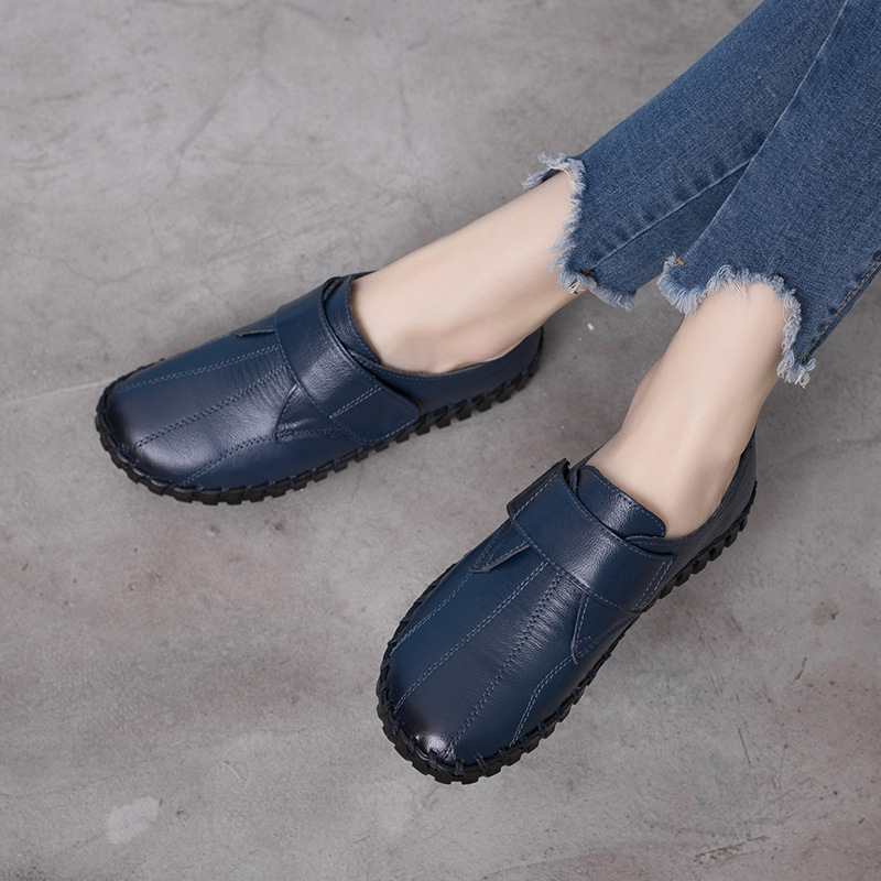 Yeni en kaliteli bale daireler - Leather Work Flats Women incelemesi ve fiyatı