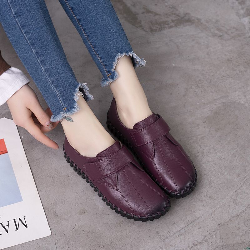 Yeni en kaliteli bale daireler - Leather Work Flats Women incelemesi ve fiyatı