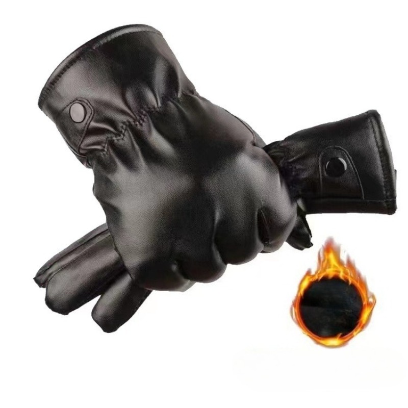 Kış Modası Siyah PU Deri Eldiv - Leather Work Winter Gloves incelemesi ve fiyatı