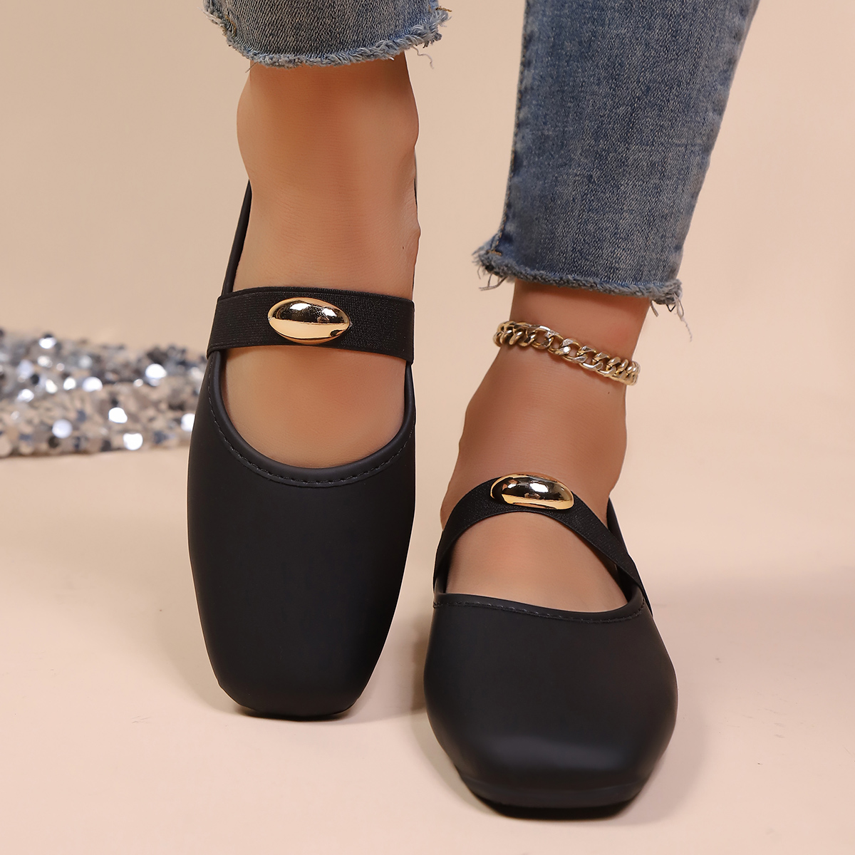 Minimalist Düz Renk Mary Jane  - Leather Work Flats Women incelemesi ve fiyatı