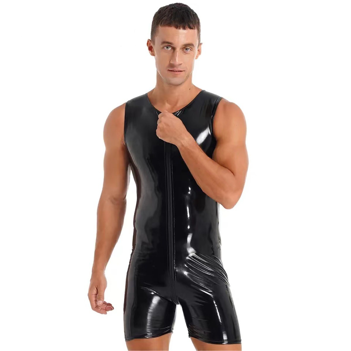 Erkek tulum ayna parlak deri t - Leather Work Overalls incelemesi ve fiyatı