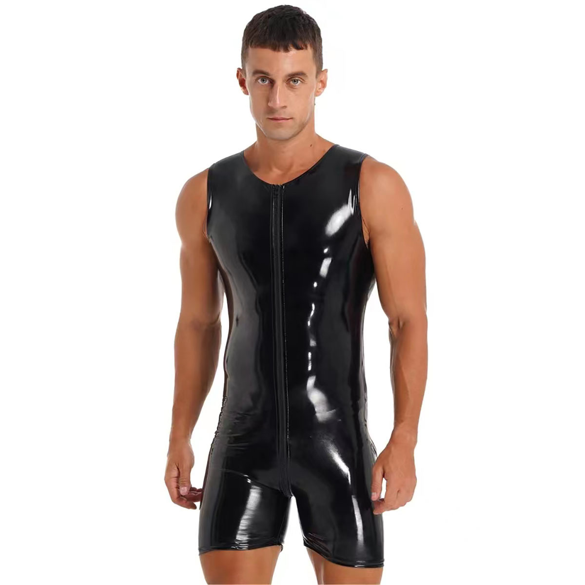 Erkek tulum ayna parlak deri t - Leather Work Overalls incelemesi ve fiyatı
