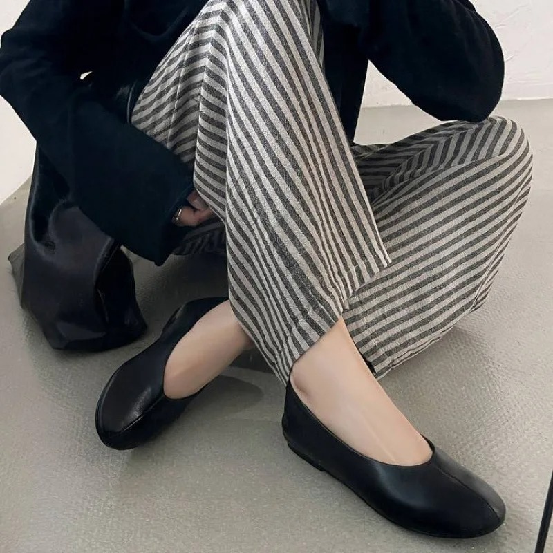 2026 İlkbahar Yeni Kadın Bordo - Leather Work Flats Women incelemesi ve fiyatı