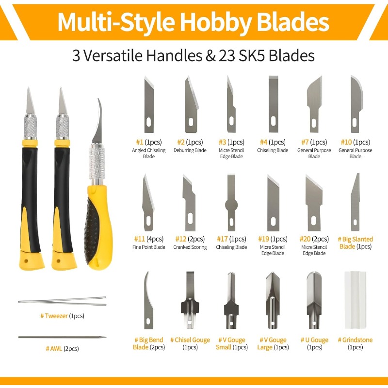 30 Parça Hassas Hobi Bıçak Set - Leatherwork Hobby incelemesi ve fiyatı