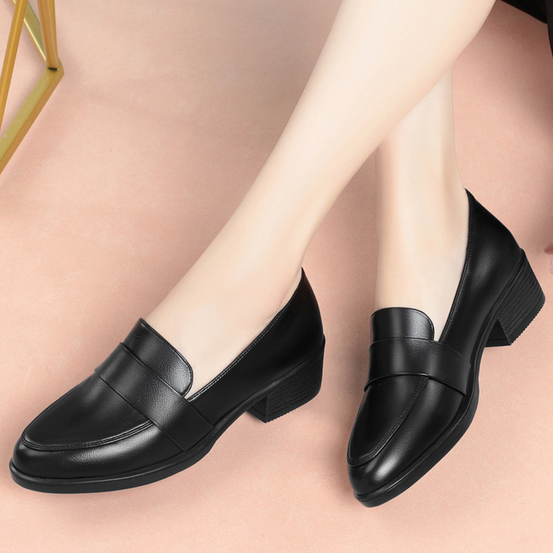 İngiliz Tarzı Sığ Sivri Burun  - Leather Work Flats Women incelemesi ve fiyatı