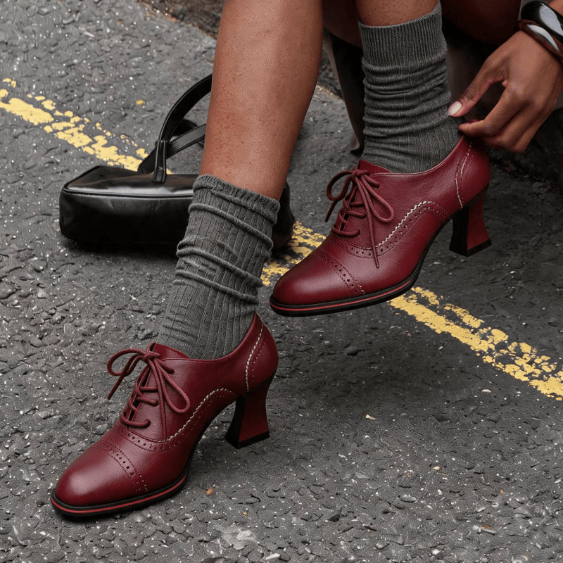 Kadın Suni Deri Brogue Oxford  - Leather Work Flats Women incelemesi ve fiyatı