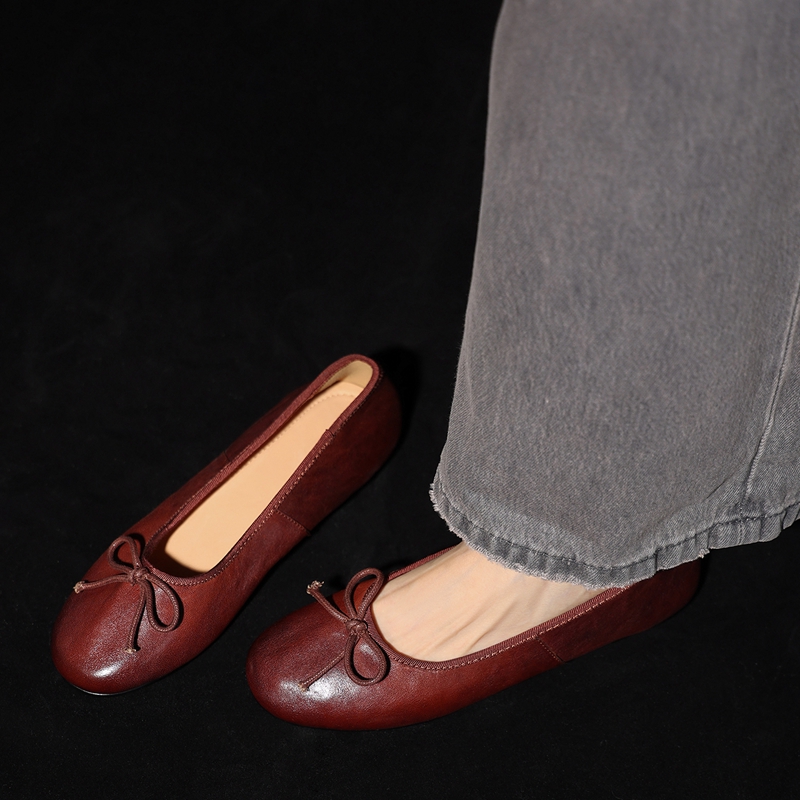 2026 Yeni Kırmızı Kadın Loafer - Leather Work Flats Women incelemesi ve fiyatı